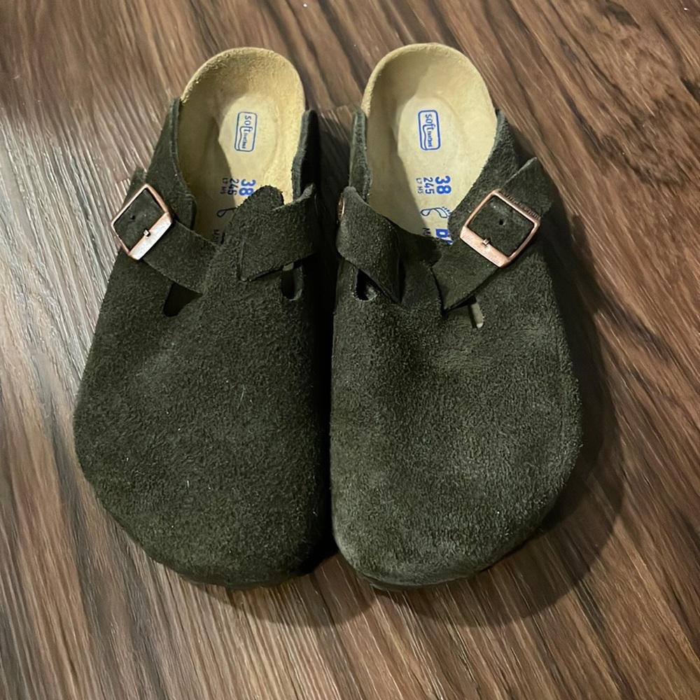 Birkenstock Boston Clog Suede Mocha Brown